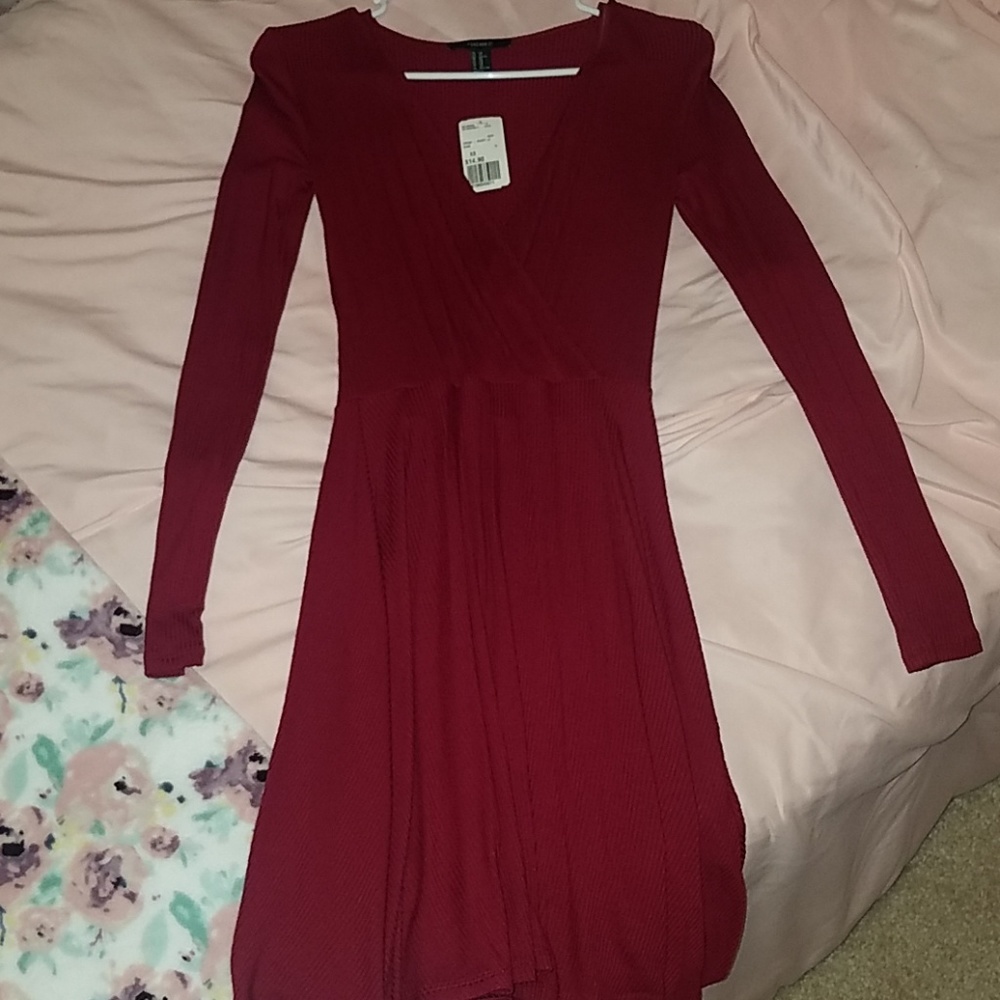 Ribbed long sleeve dress